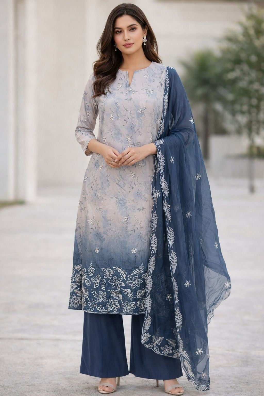 pure-crepe-straight-fit-suit-set-with-hand-embroidery-at-front-back-paired-with-embroidered-organza-dupatta-blue-1