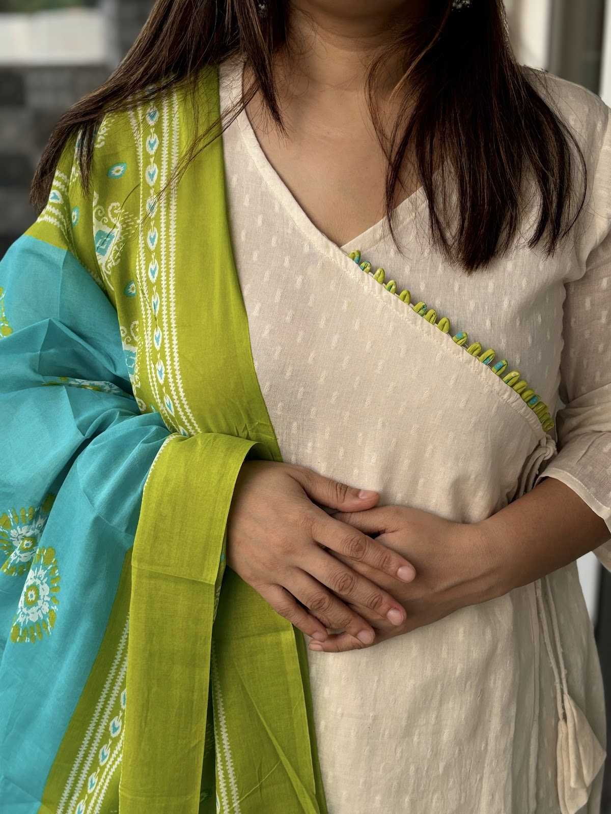 pure-dobby-cotton-angrakha-style-suit-set-with-cotton-lining-paired-with-printed-pant-dupatta-off-white-2