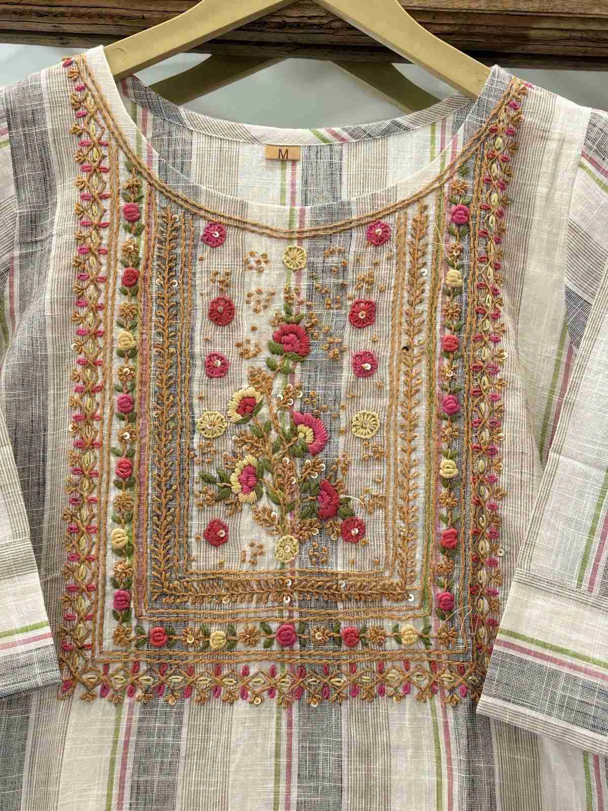 pure-handloom-cotton-hand-embroidered-kurta-striped-grey-2