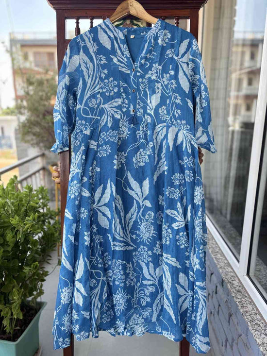 pure-kota-doria-a-line-kurta-with-lining-blue-1