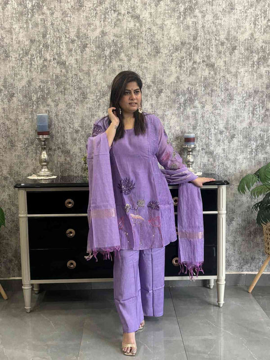 pure-mul-chanderi-applique-kantha-work-short-kurta-suit-set-paired-with-palazzo-chanderi-dupatta-lavender-1
