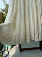 Pure Mul Chanderi Mukaish Work Hand Embroidered Anarkali Paired With Pure Mul Chanderi Embroidered Dupatta in Off White