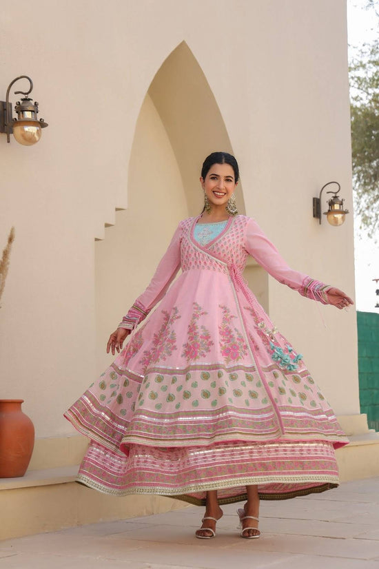 pure-mul-cotton-angrakha-style-two-layered-gota-work-floor-length-dress-pink-1