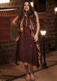 pure-mul-cotton-jamdani-cowl-dress-with-cape-style-shrug-brown-3