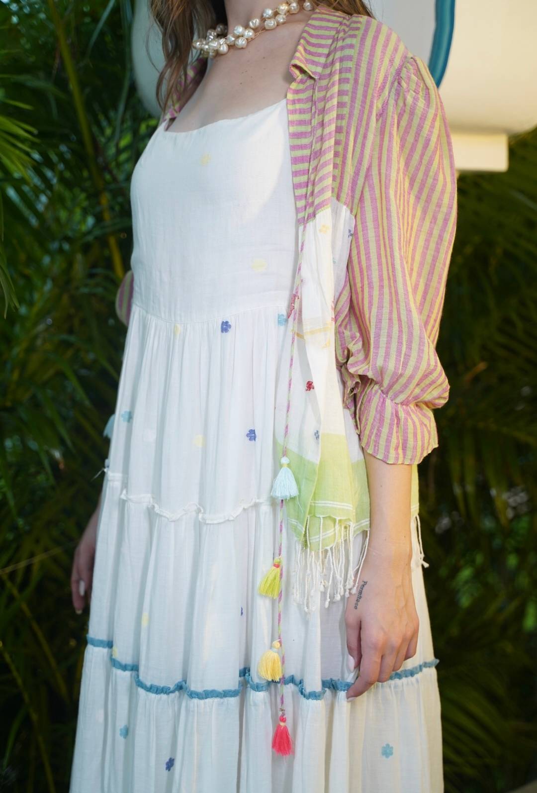 pure-mul-cotton-jamdani-dress-with-cotton-lining-pockets-paired-with-jamdani-shrug-white-3