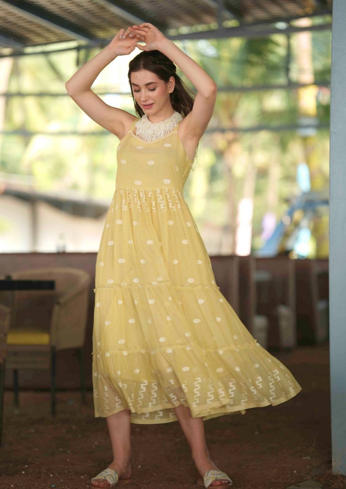 pure-mul-cotton-jamdani-dress-with-shrug-grey-4