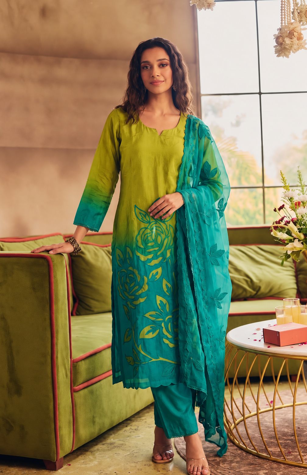 pure-muslin-cut-work-straight-fit-ombre-shade-suit-set-with-cotton-lining-paired-with-patch-work-net-dupatta-green-1