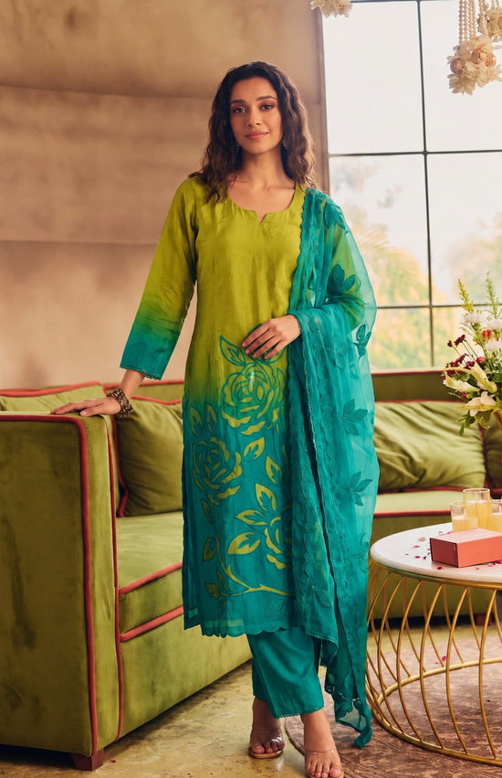 pure-muslin-cut-work-straight-fit-ombre-shade-suit-set-with-cotton-lining-paired-with-patch-work-net-dupatta-green-1