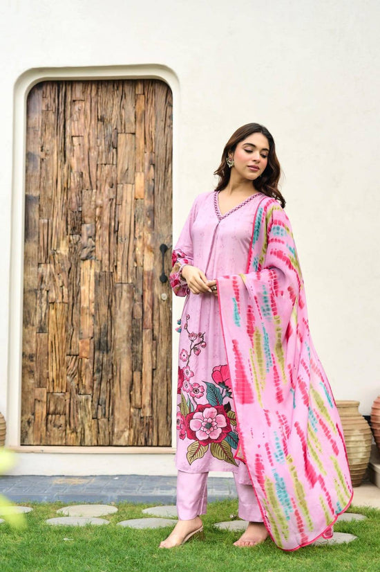 pure-muslin-digital-print-a-line-suit-set-paired-with-pure-viscose-organza-shibori-print-dupatta-pink-1