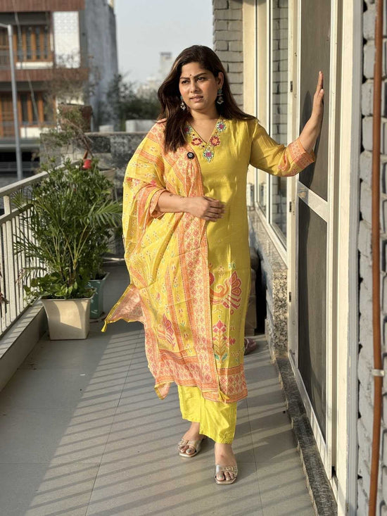 pure-muslin-hand-embroidered-ikkat-print-straight-fit-suit-set-mustard-1