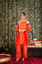 pure-muslin-lehariya-print-hand-embroidered-suit-set-with-farshi-salwar-orange-3