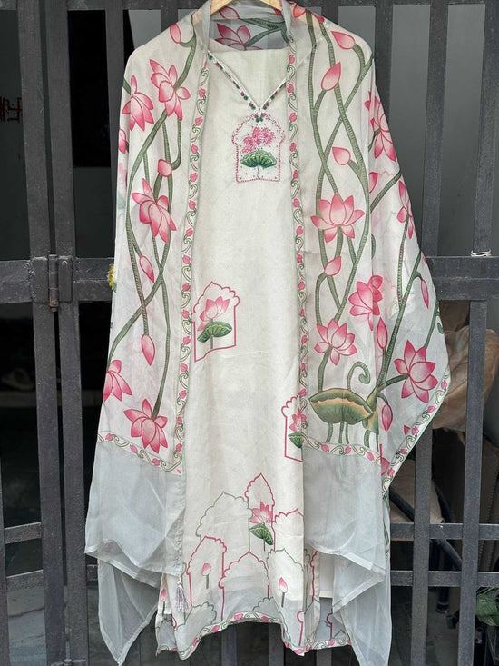 pure-organza-pichwai-print-hand-embroidered-suit-set-paired-with-organza-dupatta-beige-1