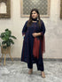 pure-slub-cotton-panelled-a-line-suit-set-paired-with-ombre-shade-kota-doria-dupatta-navy-blue-1