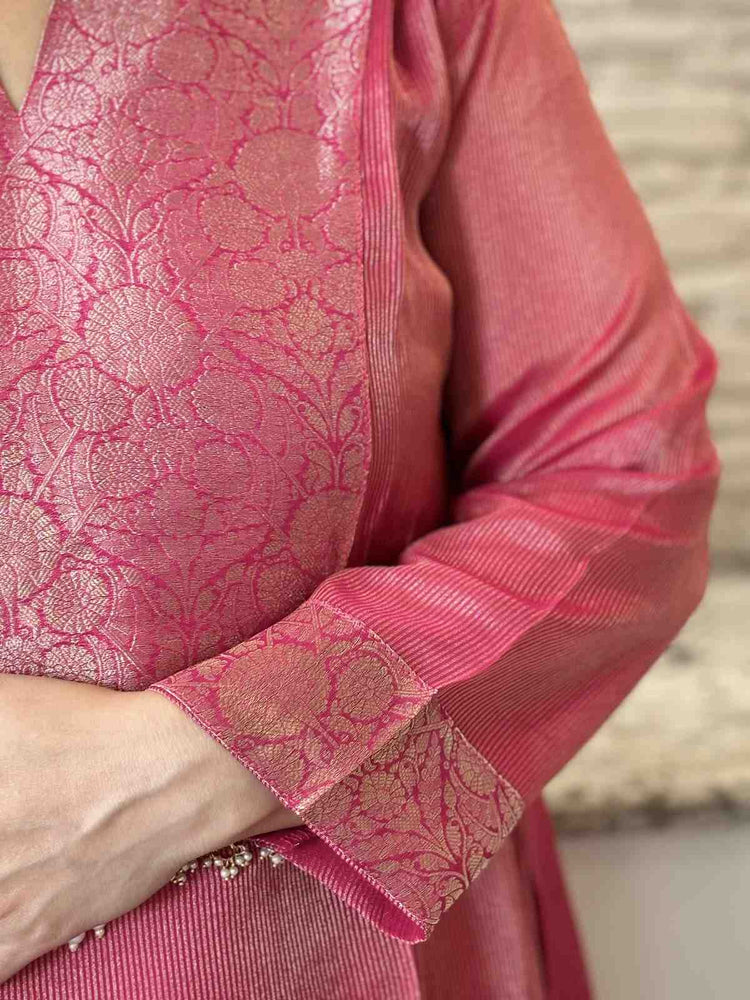 pure-tissue-a-line-suit-set-with-brocade-patch-work-metal-hangings-paired-with-mul-chanderi-dupatta-rani-3