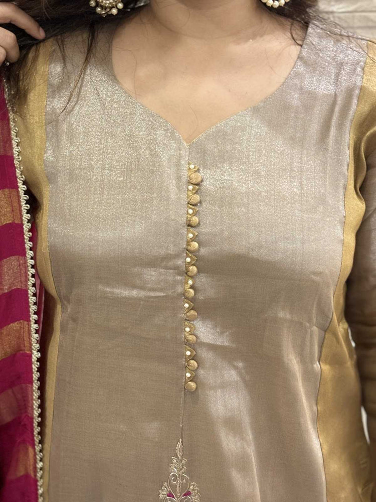 pure-tissue-hand-embroidered-a-line-suit-set-with-mul-cotton-lining-paired-with-stripes-soft-shimmer-tissue-dupatta-golden-2