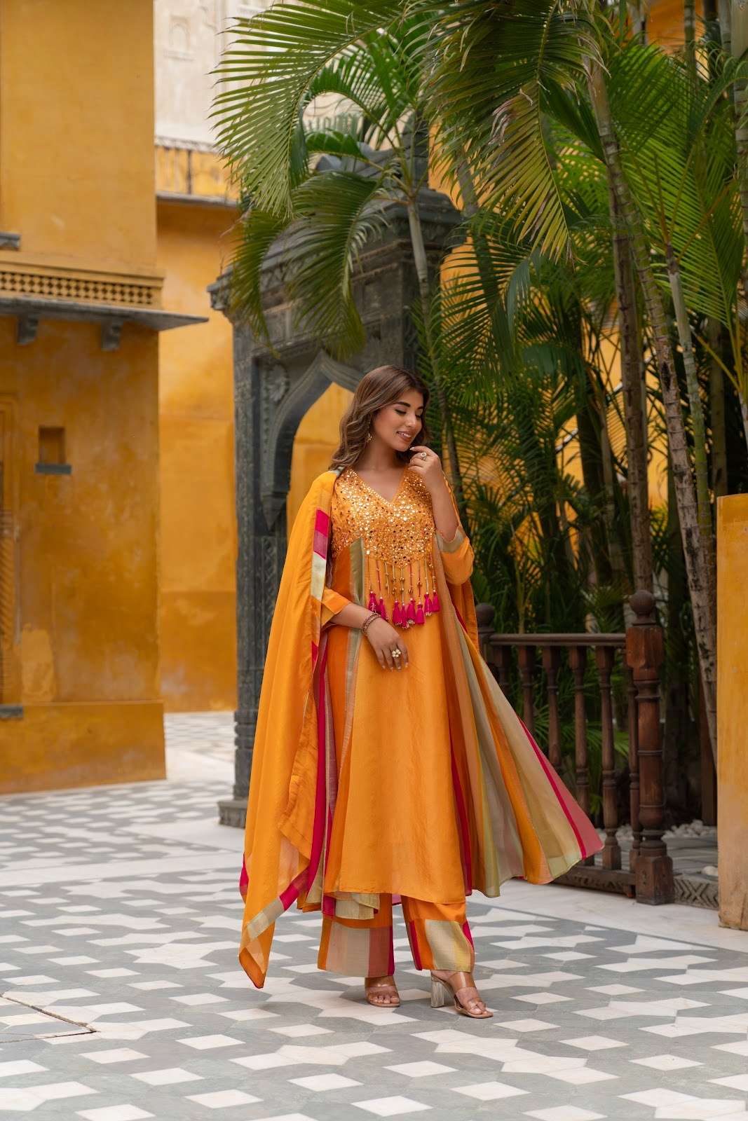 shimmer-tissue-hand-embroidered-colourful-heavy-ghera-anarkali-with-mul-cotton-lining-heavy-tassels-orange-1