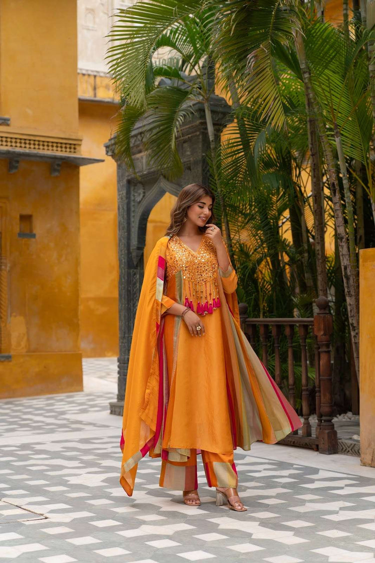 shimmer-tissue-hand-embroidered-colourful-heavy-ghera-anarkali-with-mul-cotton-lining-heavy-tassels-orange-1