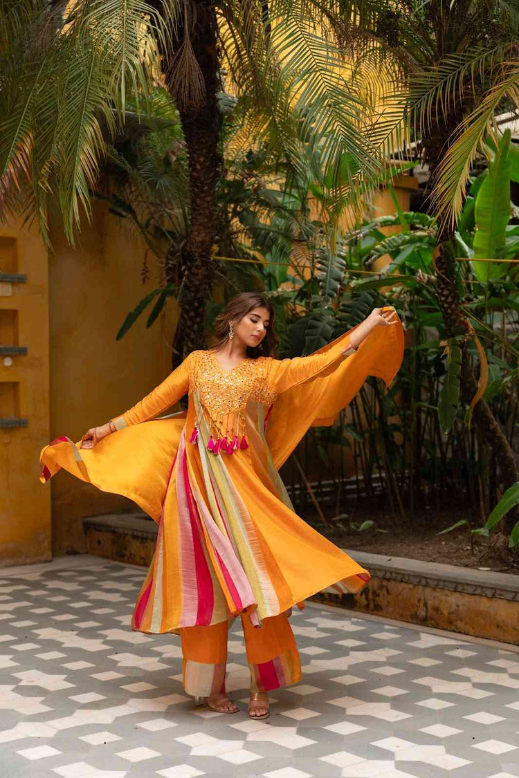 shimmer-tissue-hand-embroidered-colourful-heavy-ghera-anarkali-with-mul-cotton-lining-heavy-tassels-orange-4