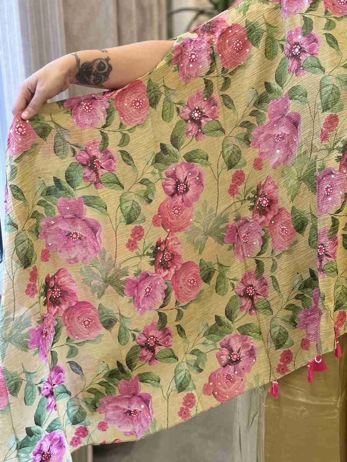 shimmer-tissue-hand-embroidered-kaftan-style-co-ord-set-mustard-5