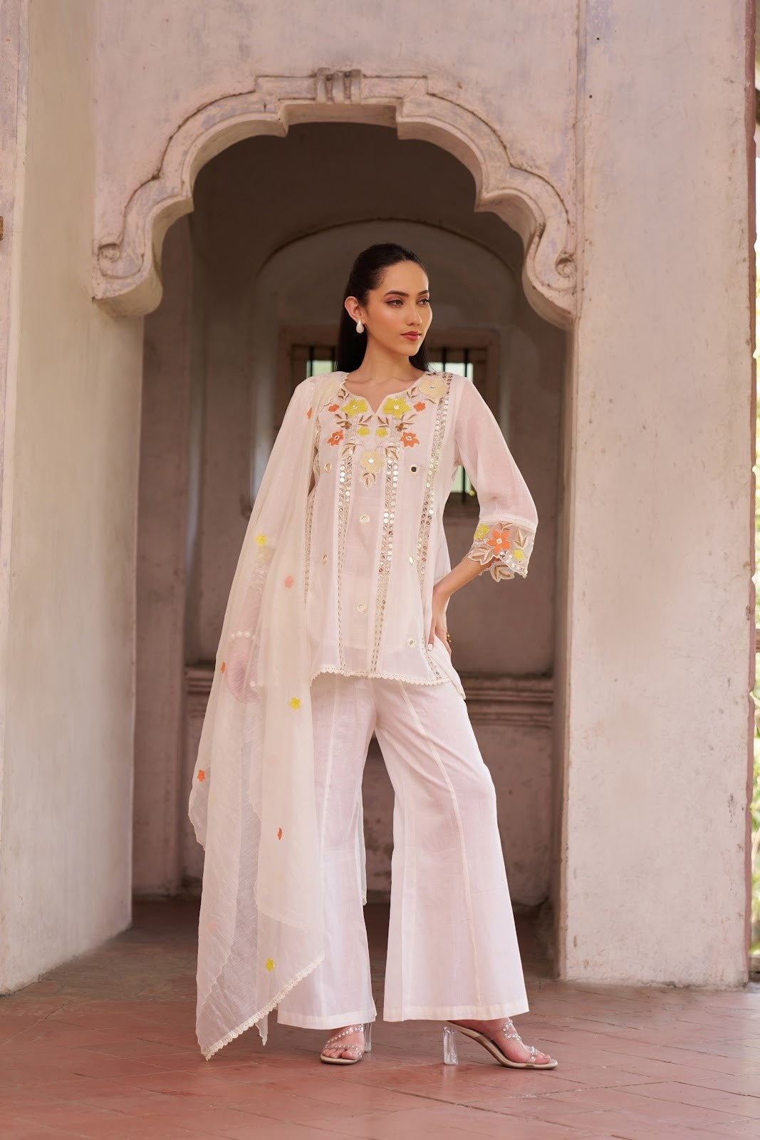 short-kurta-anarkali-style-embroidered-suit-set-with-cotton-palazzo-chanderi-dupatta-off-white-1