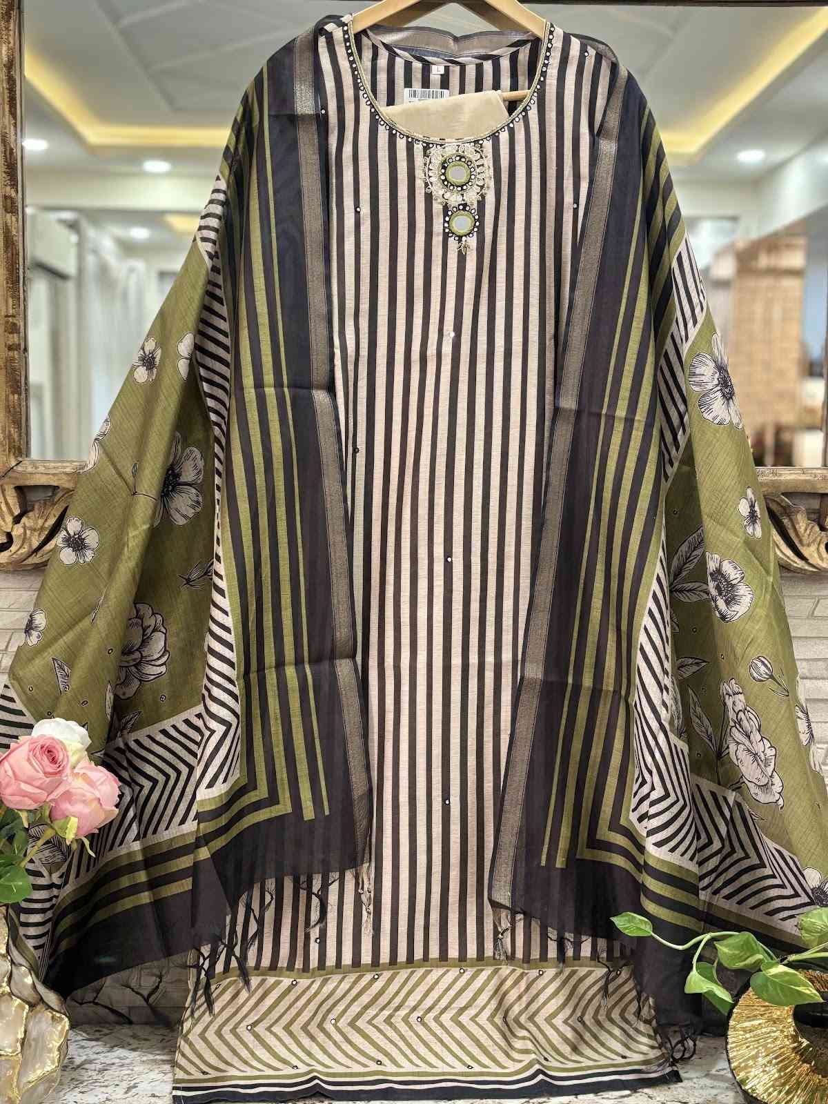 soft-chanderi-stripes-print-embroidered-straight-fit-suit-set-paired-with-chanderi-digital-print-dupatta-mehendi-green-1