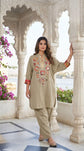 soft-cotton-flex-applique-work-kaftan-style-co-ord-set-brown-1
