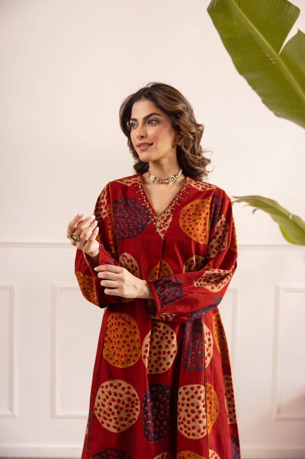 soft-cotton-flex-print-relaxed-with-pant-set-with-embroidered-neck-maroon-2