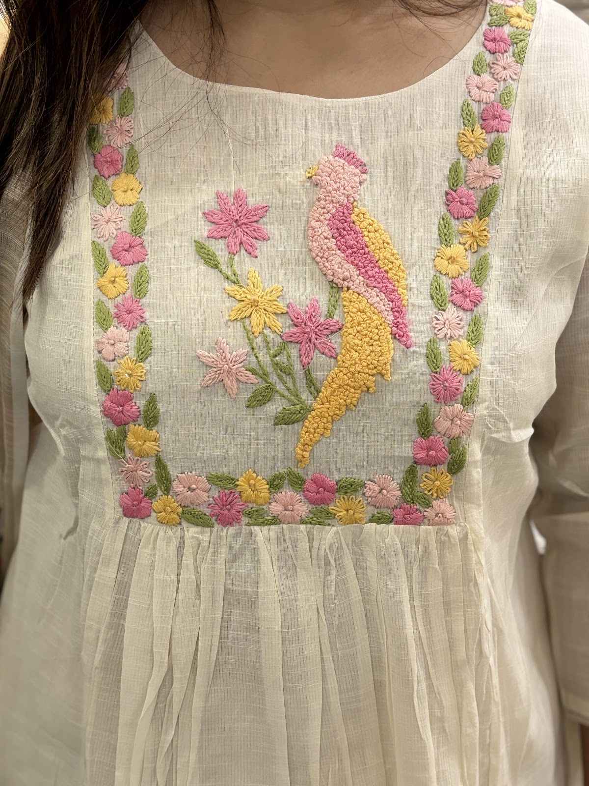super-premium-silly-cotton-hand-embroidered-suit-set-with-gathers-paired-with-digital-floral-print-linen-chanderi-dupatta-off-white-2