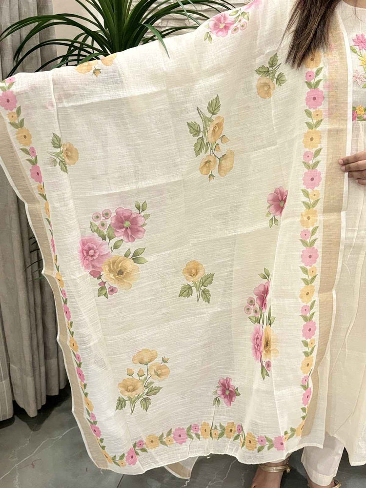 super-premium-silly-cotton-hand-embroidered-suit-set-with-gathers-paired-with-digital-floral-print-linen-chanderi-dupatta-off-white-3