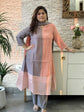 surat-mul-chanderi-a-line-block-gota-work-suit-set-with-mul-cotton-lining-peach-and-grey-1