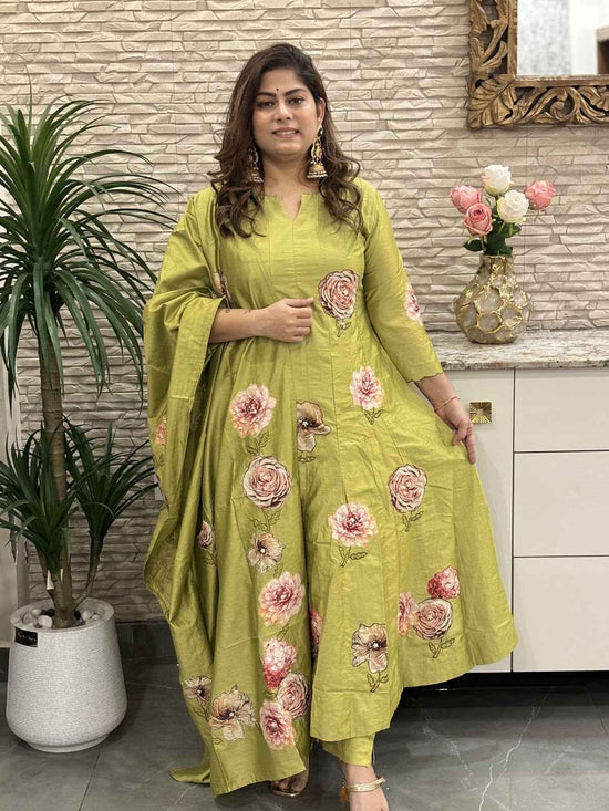 viscose-modal-applique-work-embroidered-anarkali-mehendi-green-1