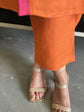 Viscose Silk Pant Set in Orange