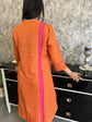 Viscose Silk Pant Set in Orange