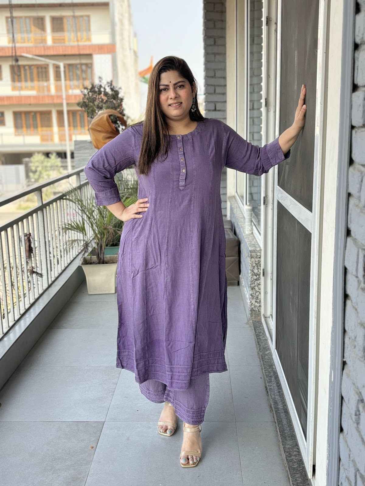 washed-denim-anarkali-pattern-pant-set-with-pockets-purple-1